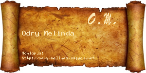 Odry Melinda névjegykártya
